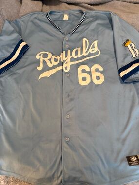 Burlington Royals game worn minor league baseball jersey size 52 worn by top pic
